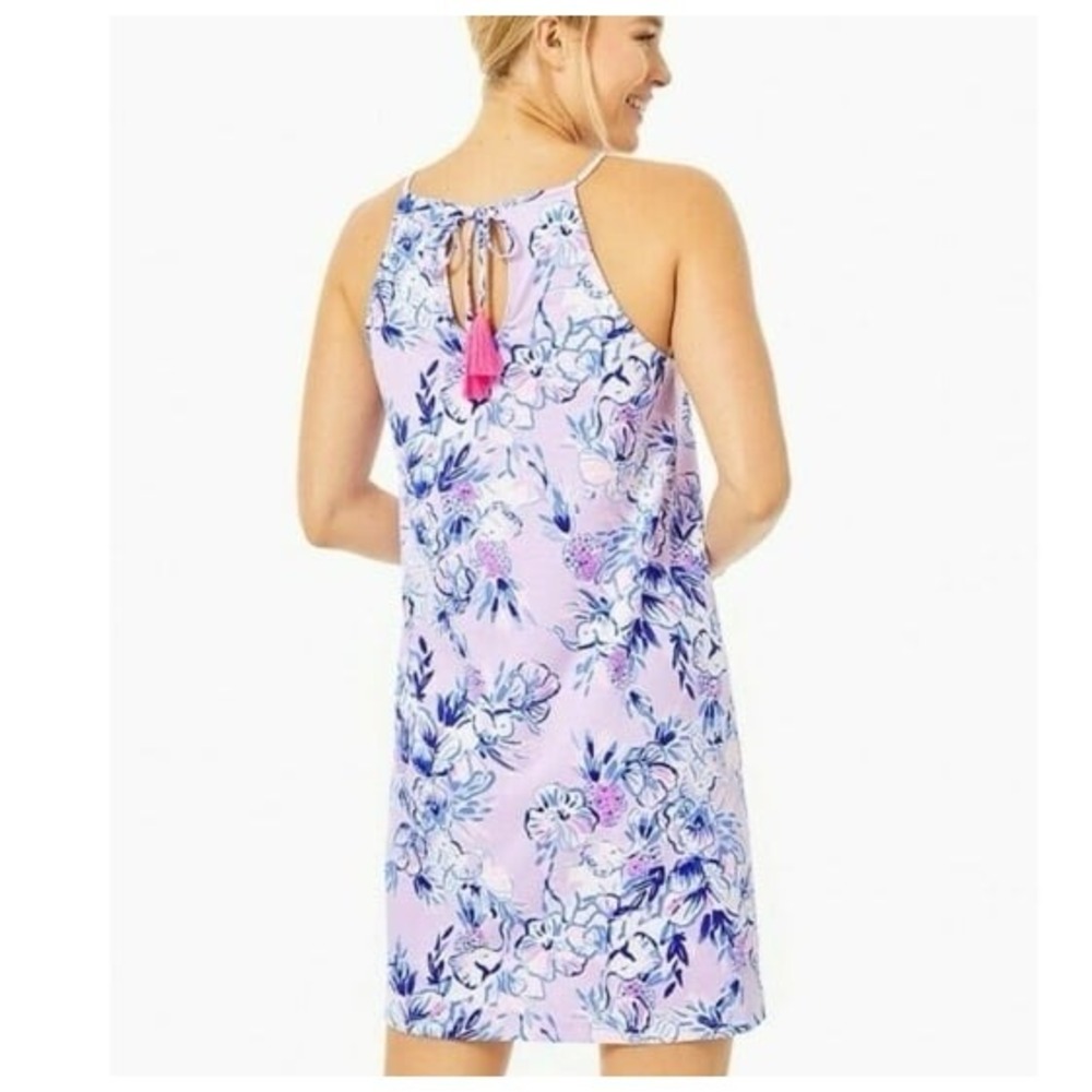 Lilly Pulitzer MARGOT DRESS Light Lilac Trunks In The Air Purple medium - Picture 3 of 12